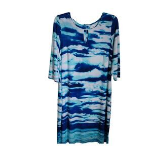 Calvin Klein Tie Dye Dress Size 22W Midi Length BOHO Very Pretty